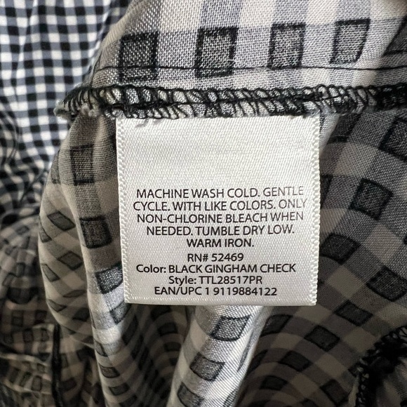 Time And Tru Black|White Gingham Summer Dress Size L 12-14 - Picture 4 of 5